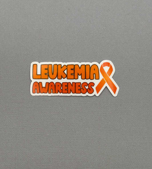 Leukemia Awareness with Ribbon Sticker