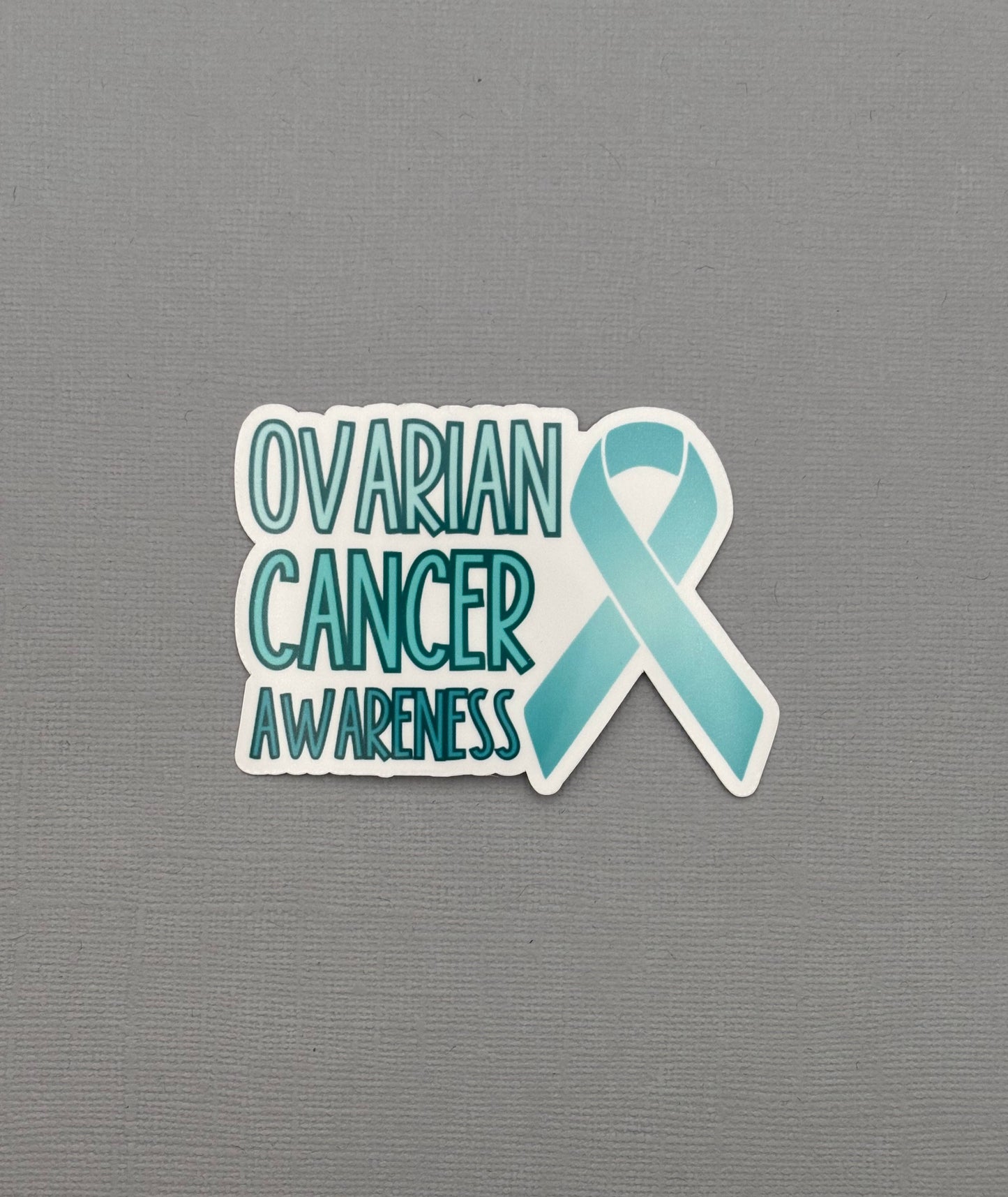 Ovarian Cancer Awareness with Ribbon Sticker