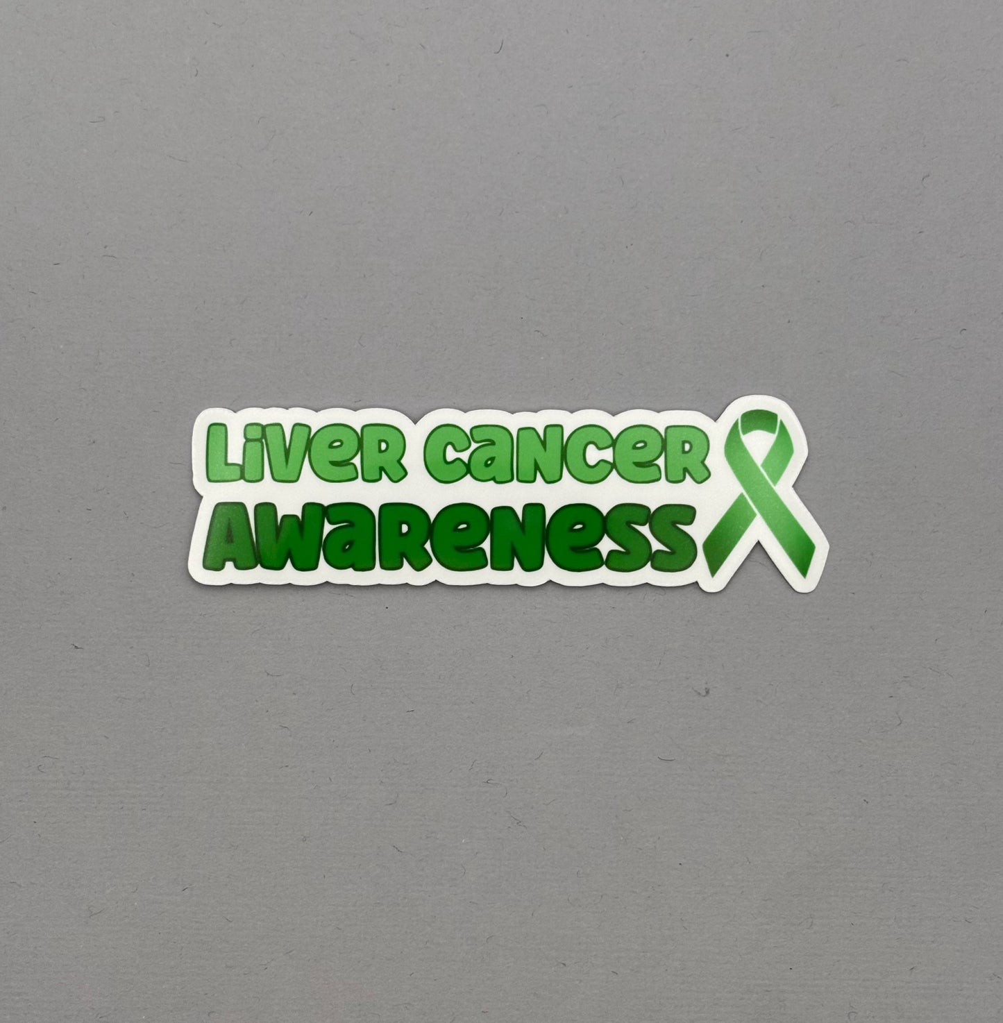 Liver Cancer Awareness with Ribbon Sticker