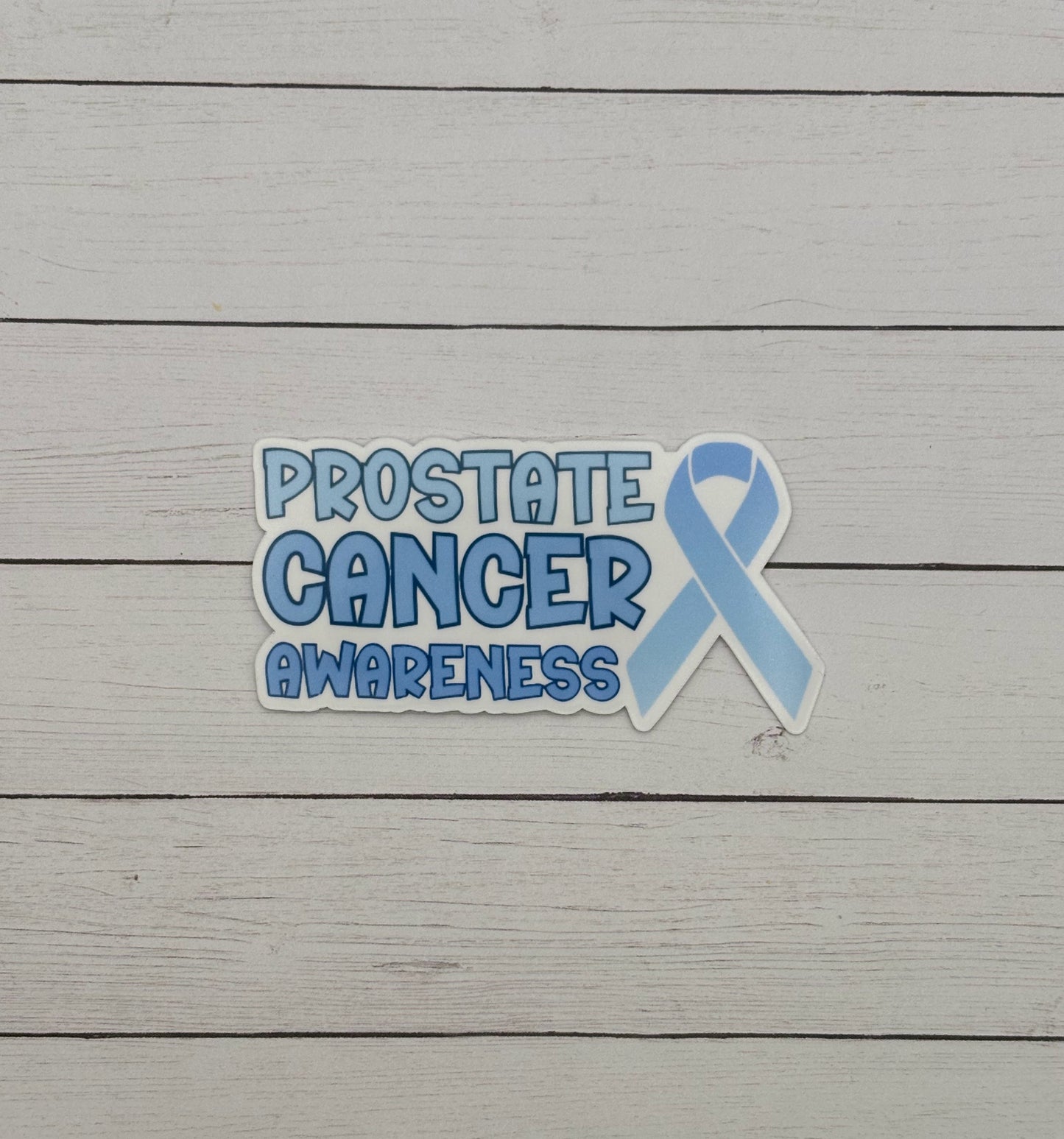 Prostate Cancer Awareness with Ribbon Sticker