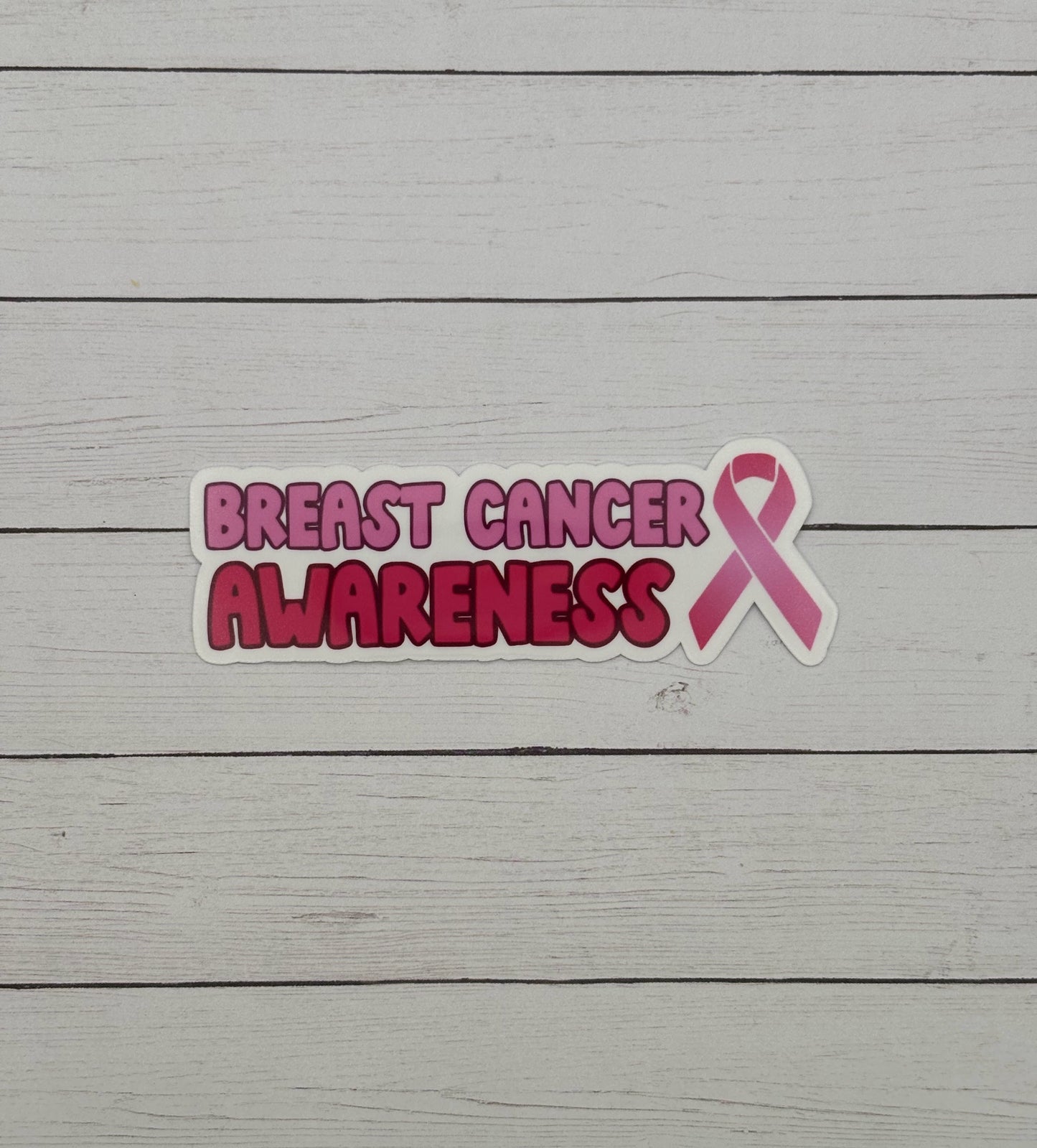 Breast Cancer Awareness with Ribbon Sticker