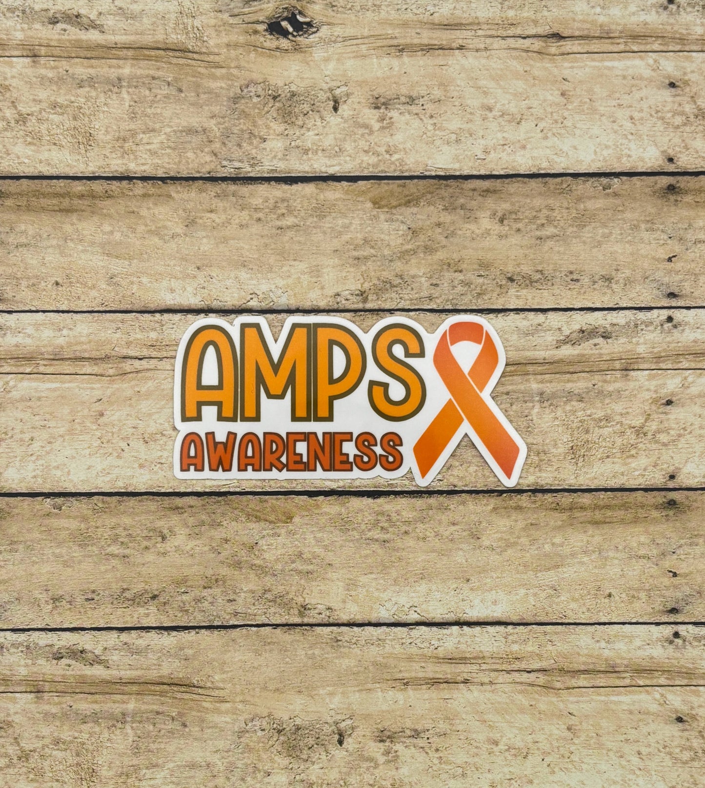 AMPS Awareness with Ribbon Sticker