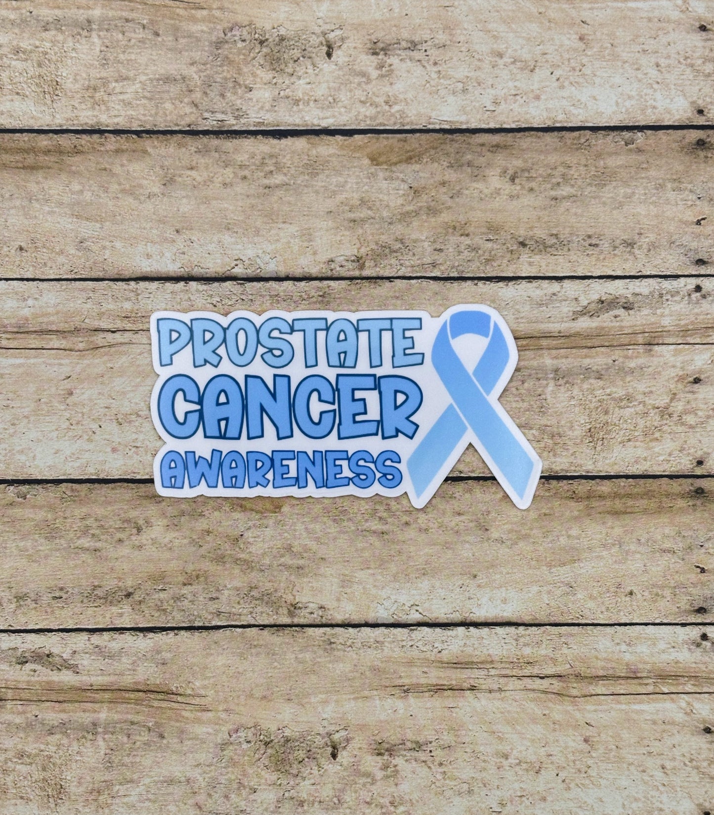 Prostate Cancer Awareness with Ribbon Sticker
