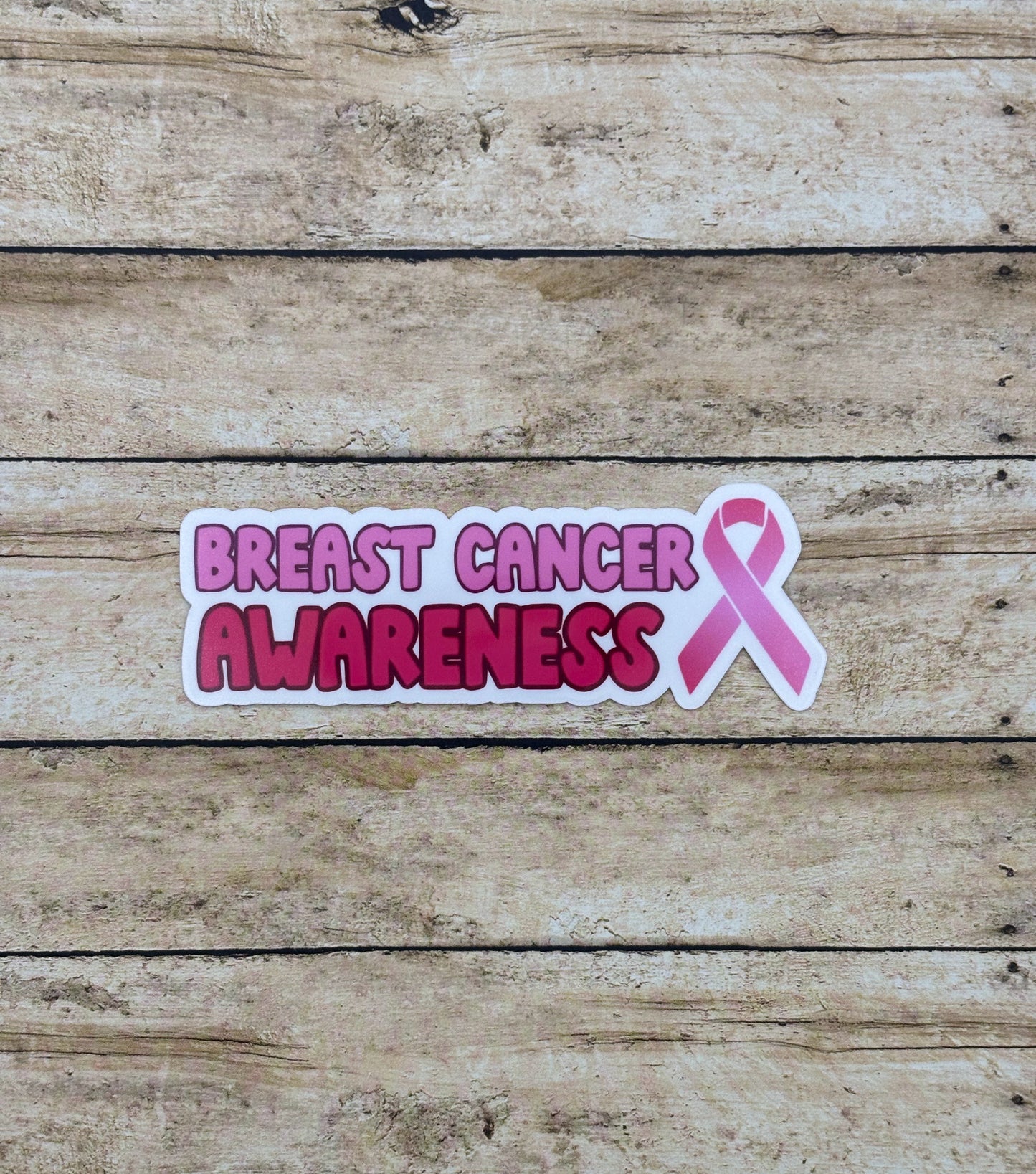 Breast Cancer Awareness with Ribbon Sticker