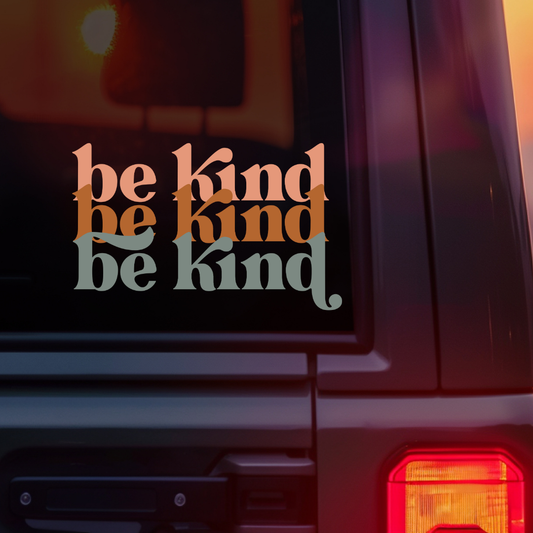 Be Kind Boho Car Decal