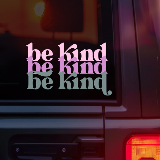 Be Kind Car Decal