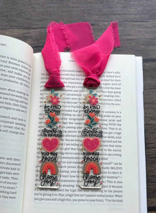 Positive Affirmations Be Kind Bookmark