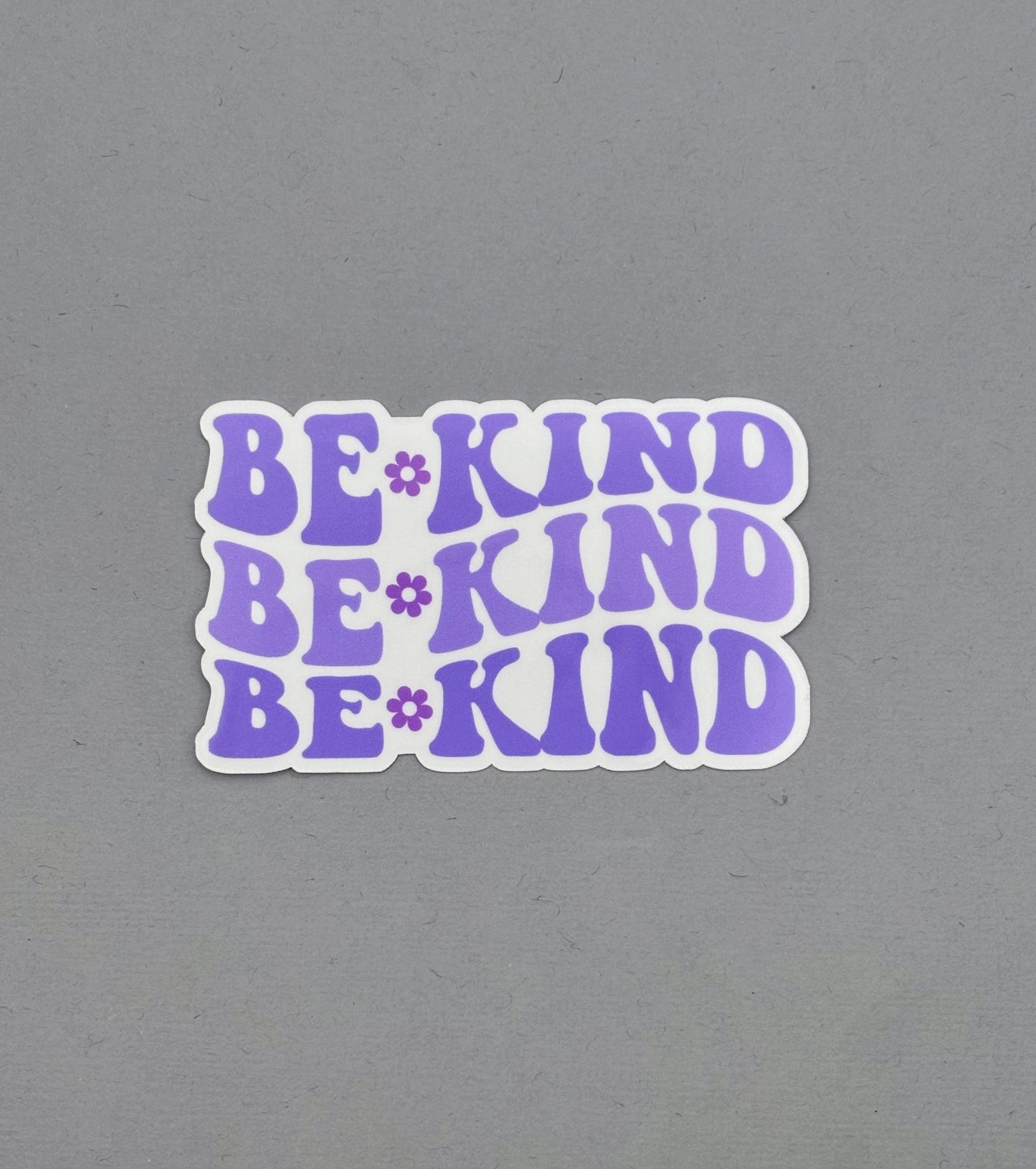 Be Kind Purple Retro Sticker
