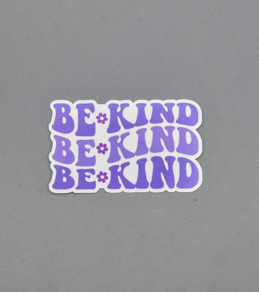Be Kind Purple Retro Sticker
