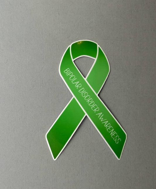 Bipolar Disorder Awareness Ribbon Sticker