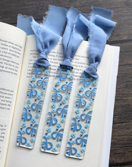 Blue Bows Bookmark