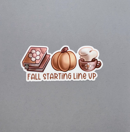 Fall Starting Line Up Sticker