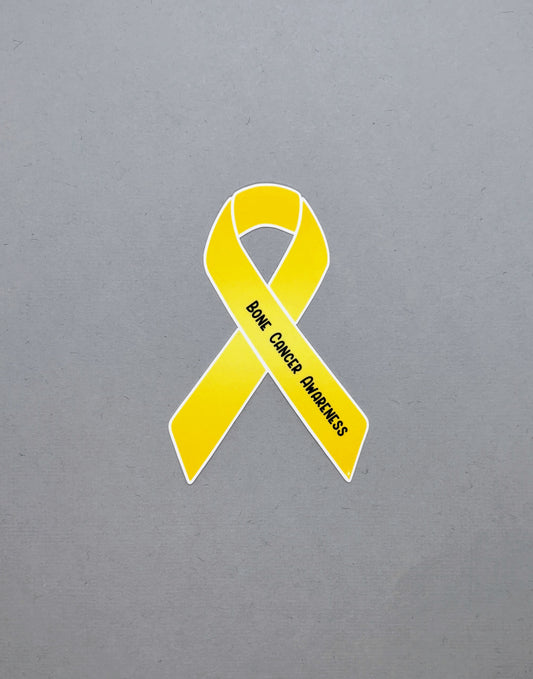 Bone Cancer Awareness Ribbon Sticker