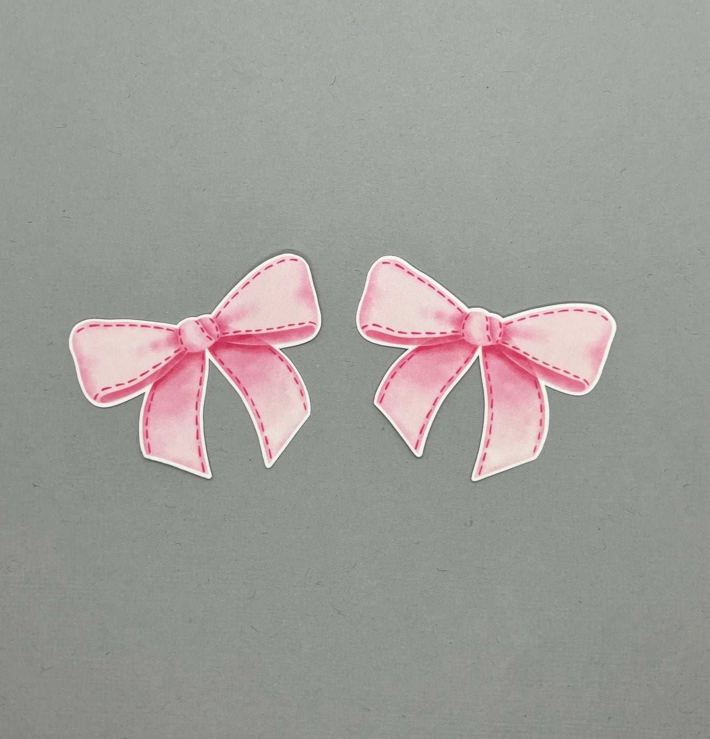 Pink Dots Bow Sticker Sets