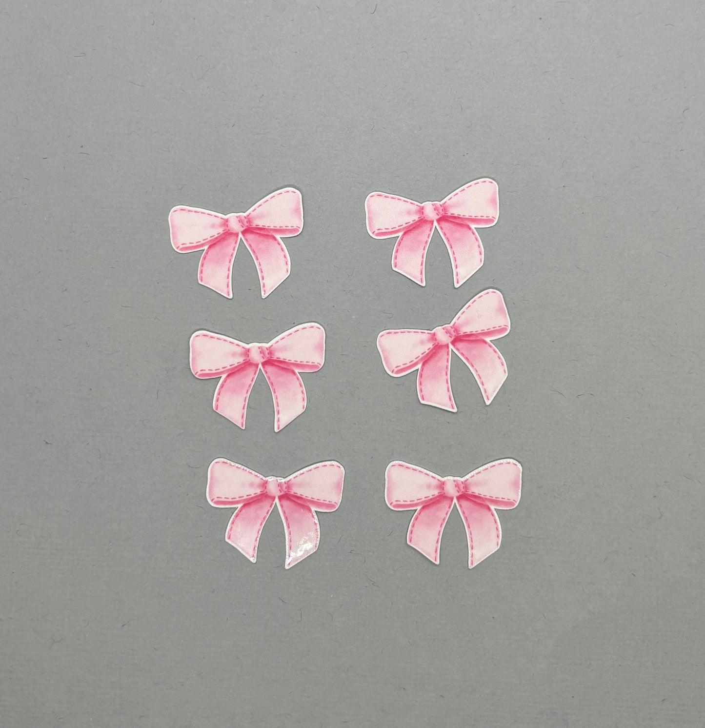 Pink Dots Bow Sticker Sets