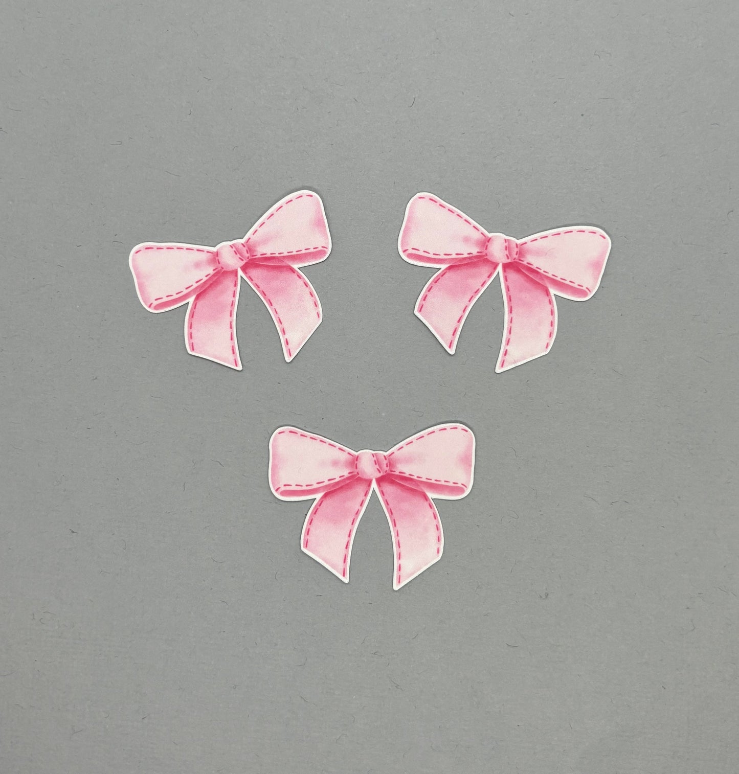 Pink Dots Bow Sticker Sets