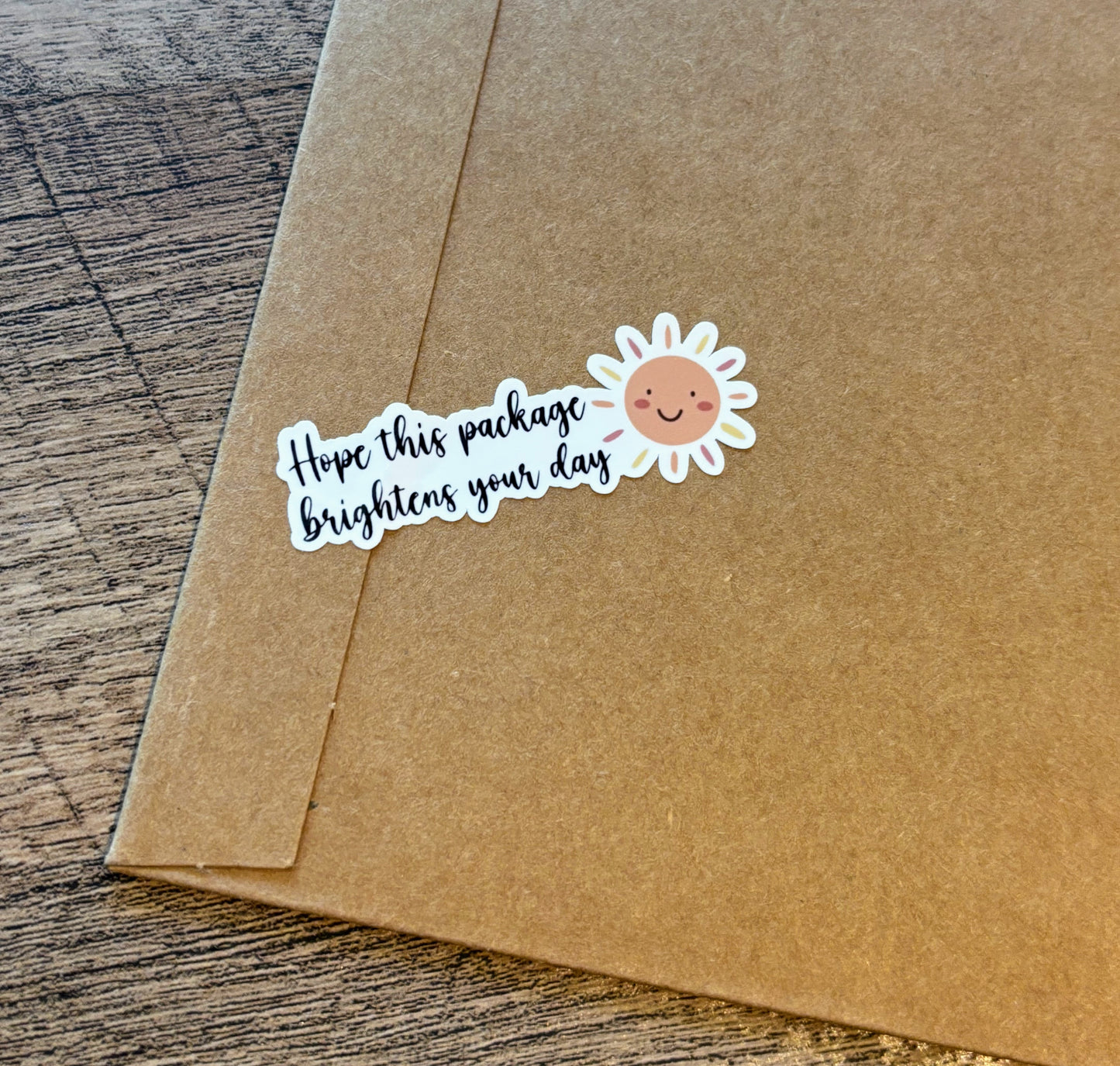 Hope this package brightens your day - Packaging Stickers