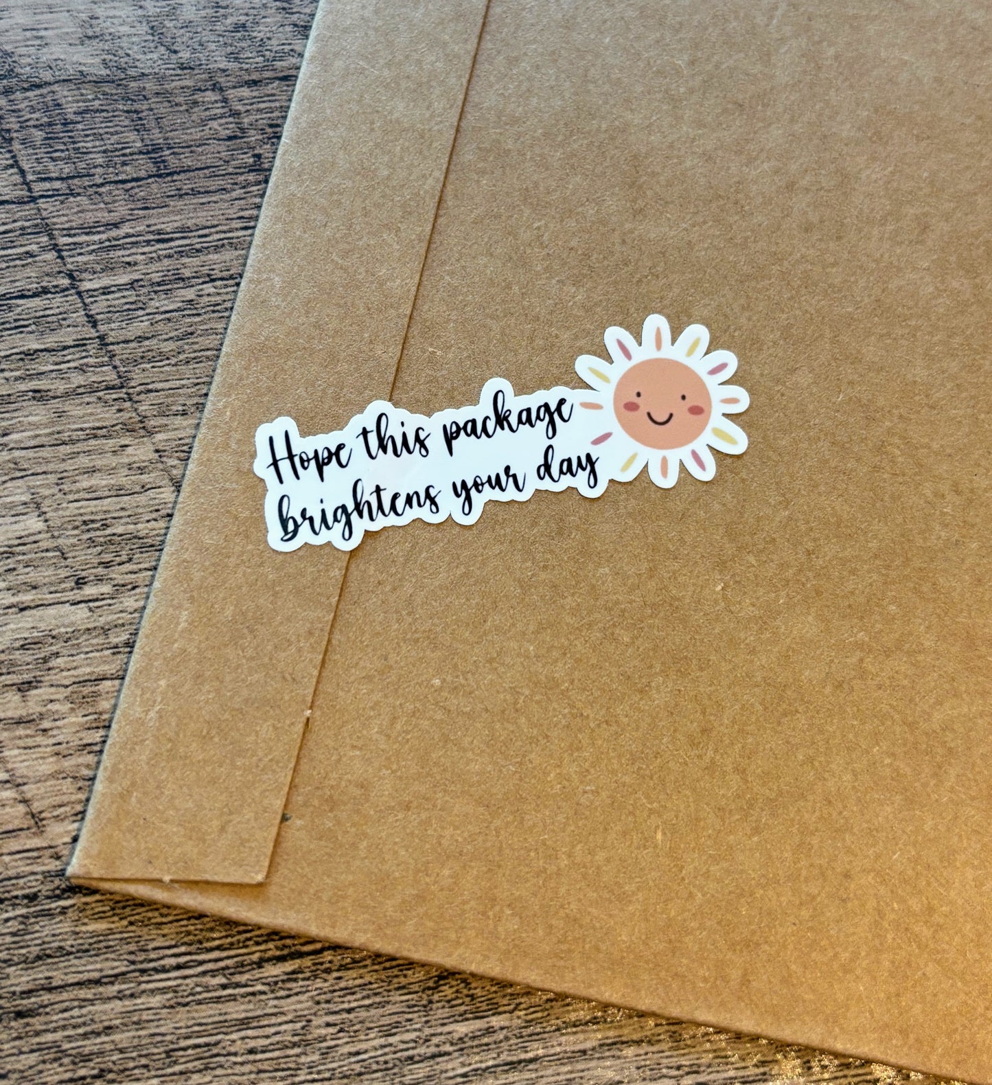 Hope this package brightens your day - Packaging Stickers