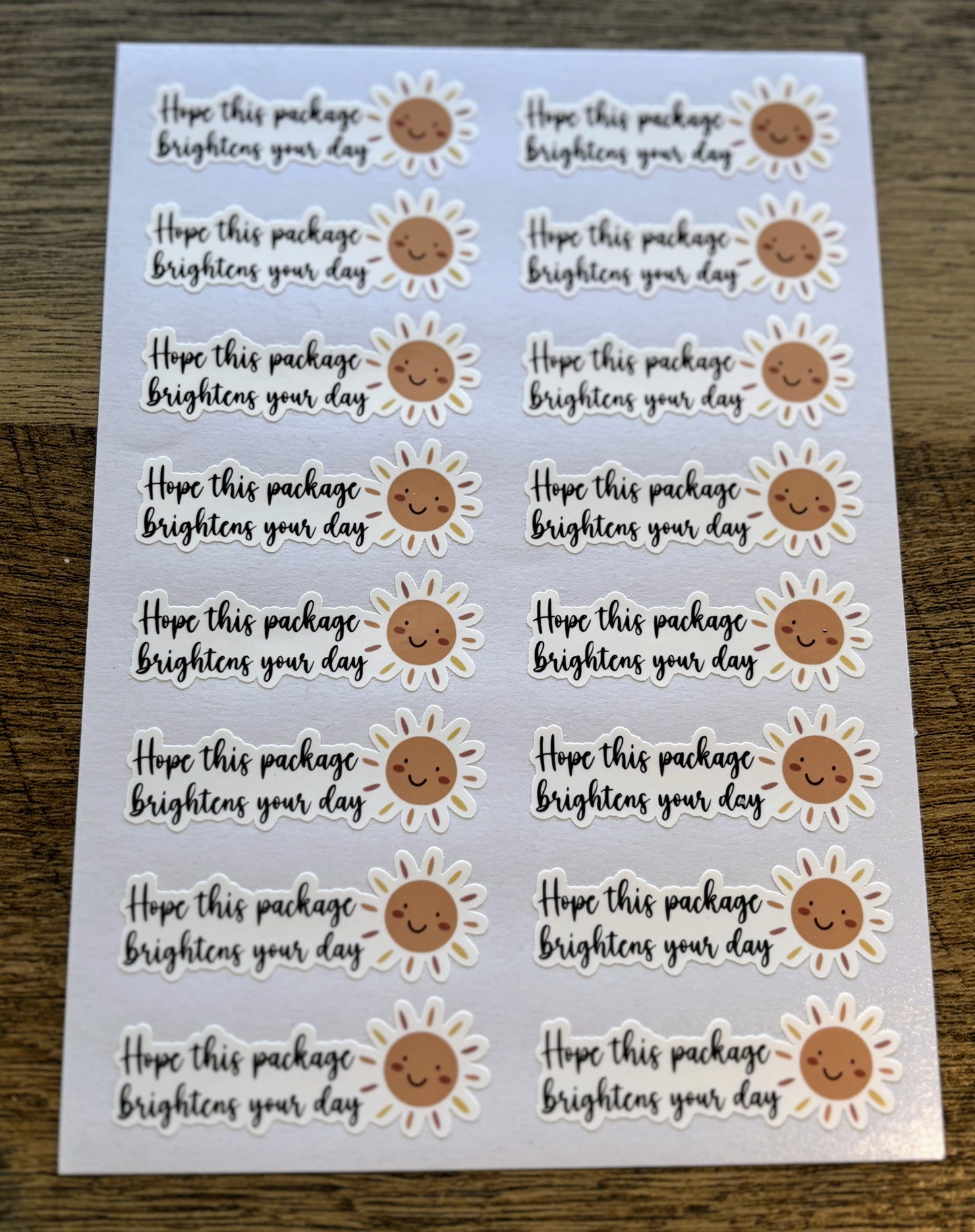 Hope this package brightens your day - Packaging Stickers