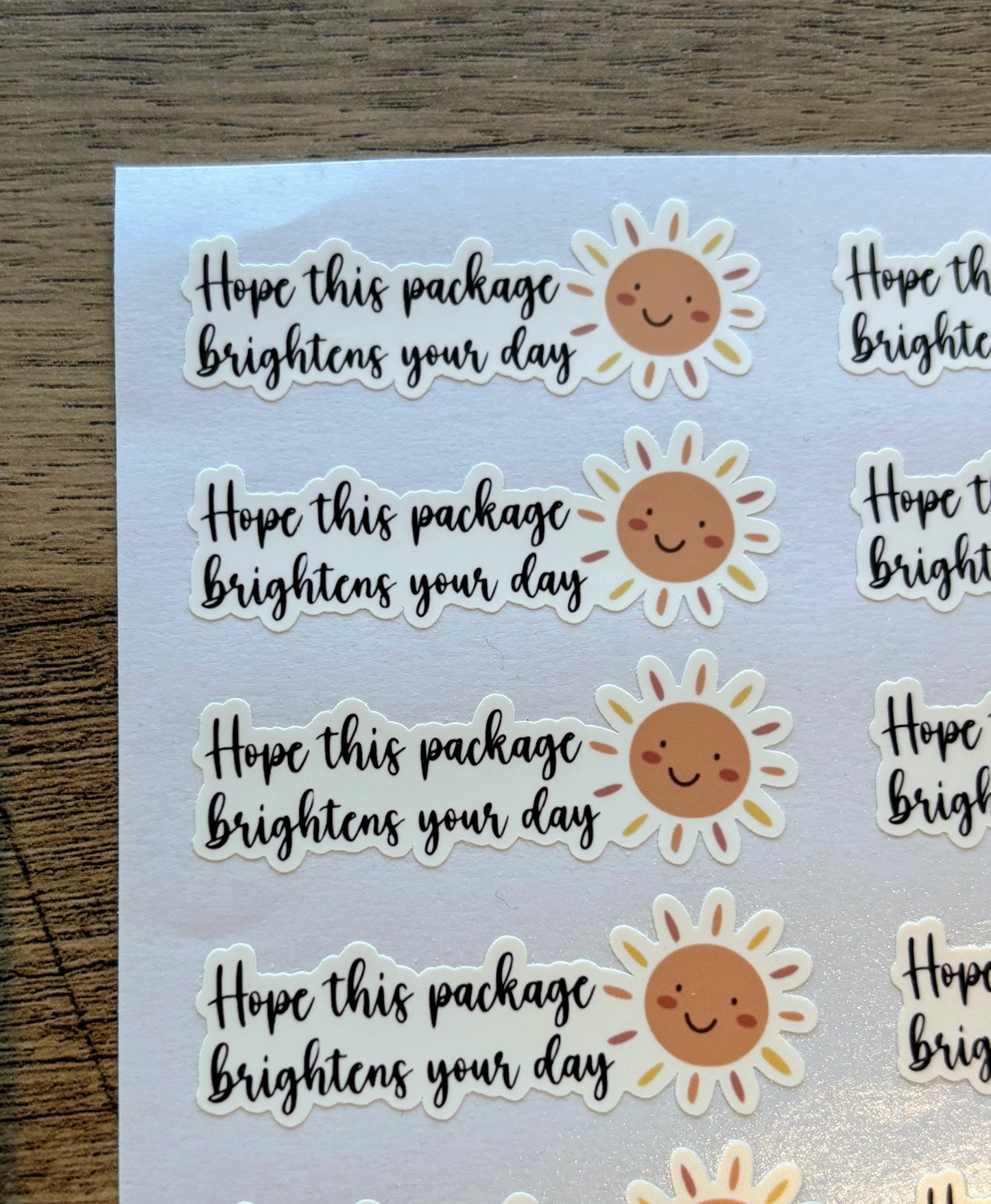 Hope this package brightens your day - Packaging Stickers