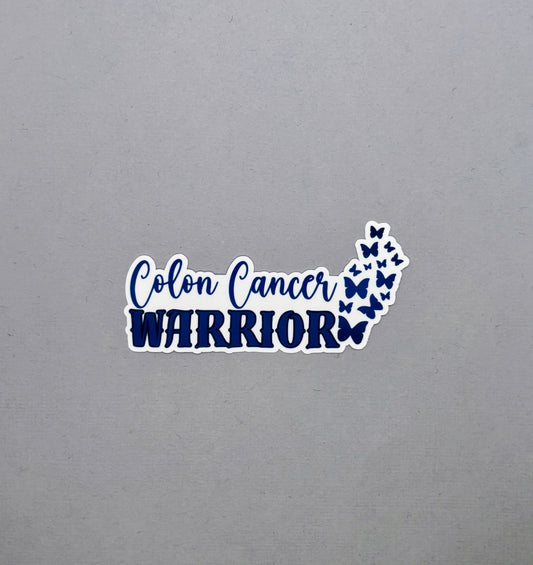 Colon Cancer Warrior Butterflies Sticker