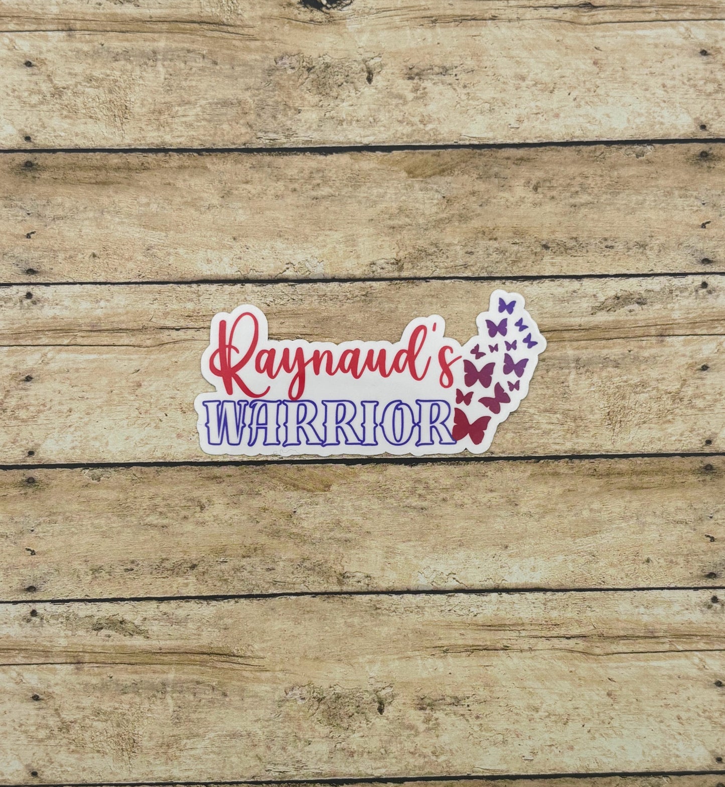 Raynaud's Warrior Butterflies Sticker