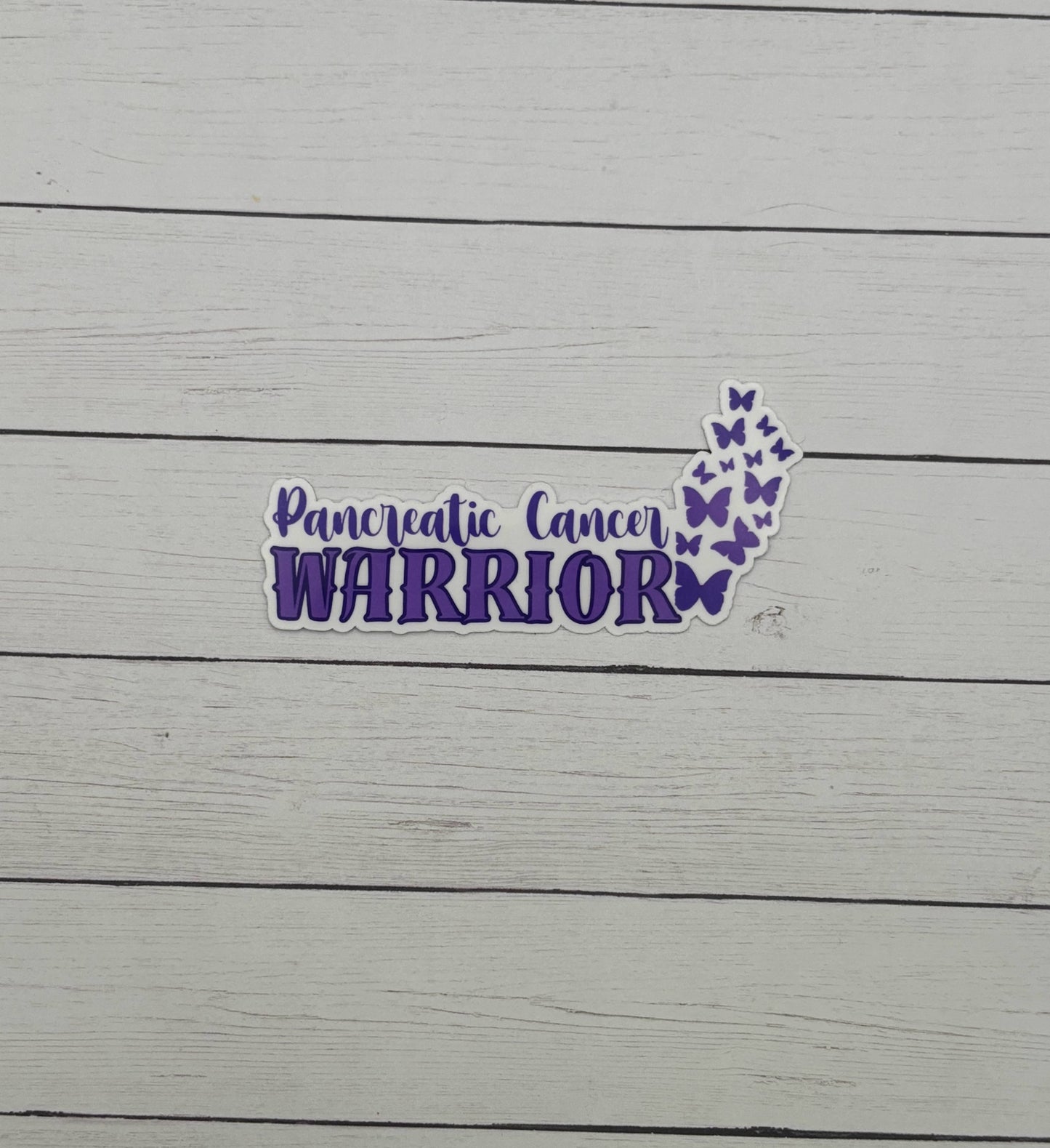 Pancreatic Cancer Warrior Butterflies Sticker