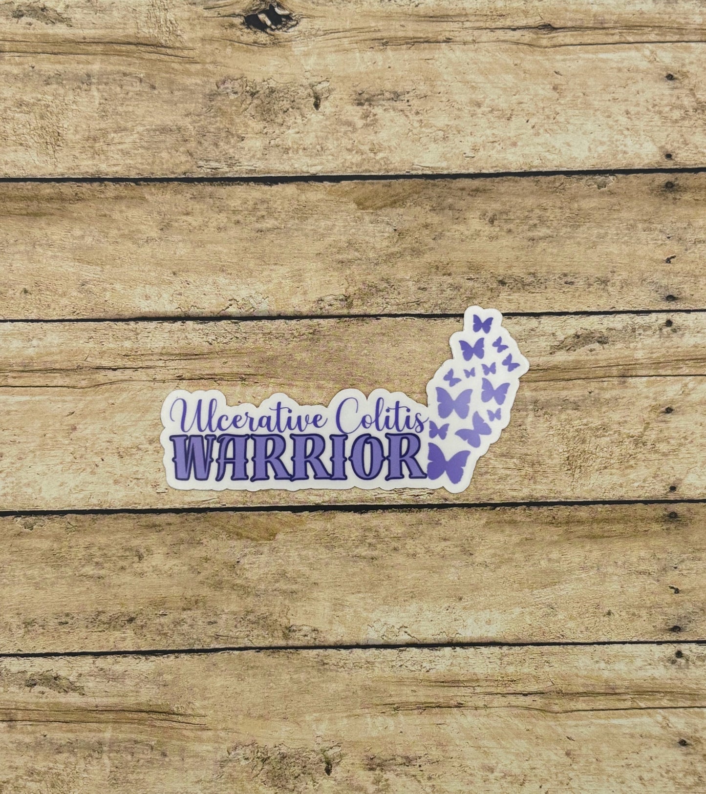 Ulcerative Colitis Warrior Butterflies Sticker