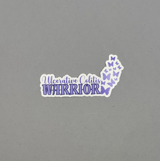 Ulcerative Colitis Warrior Butterflies Sticker