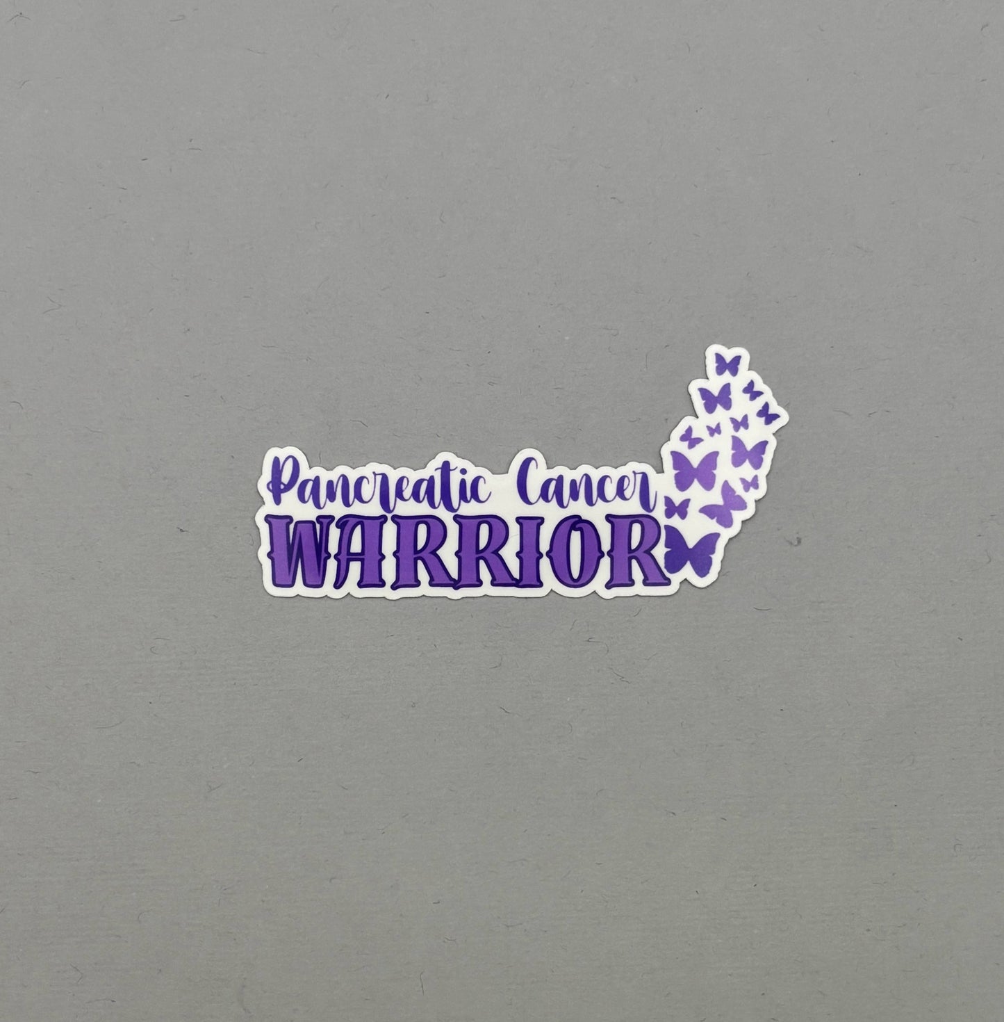 Pancreatic Cancer Warrior Butterflies Sticker