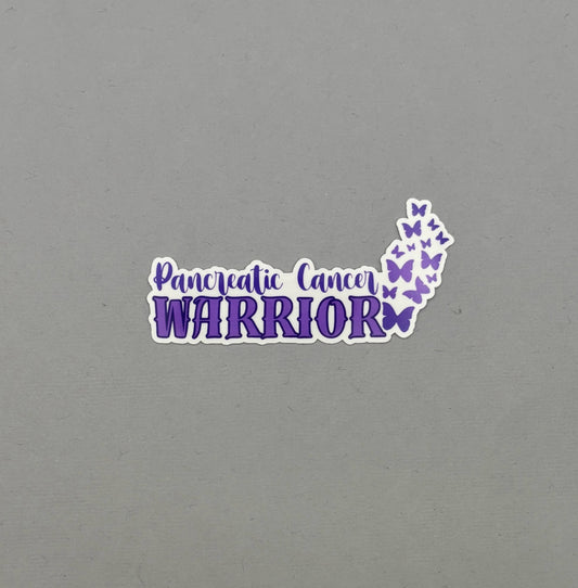 Pancreatic Cancer Warrior Butterflies Sticker