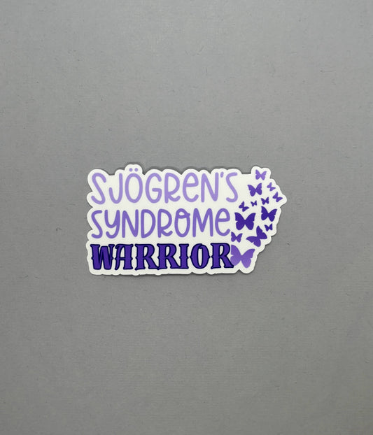 Sjogren's Syndrome Warrior Butterflies Sticker