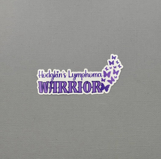 Hodgkin's Lymphoma Warrior Butterflies Sticker