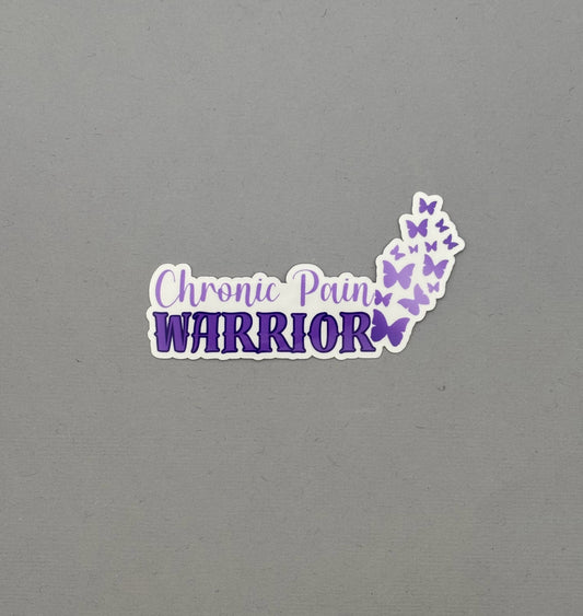 Chronic Pain Warrior Butterflies Sticker