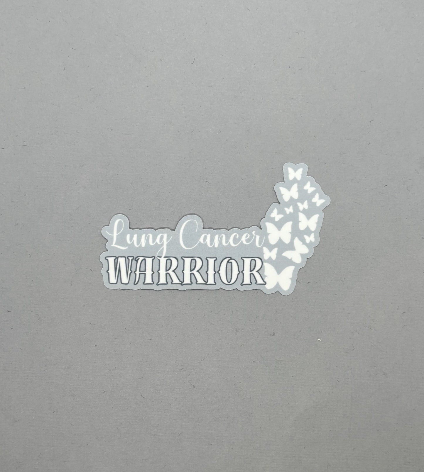 Lung Cancer Warrior Butterflies Sticker