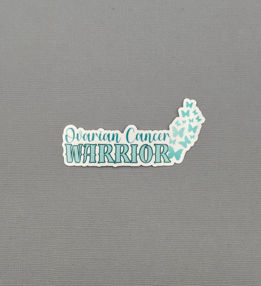 Ovarian Cancer Warrior Butterflies Sticker