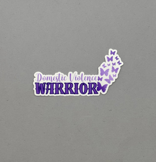 Domestic Violence Warrior Butterflies Sticker