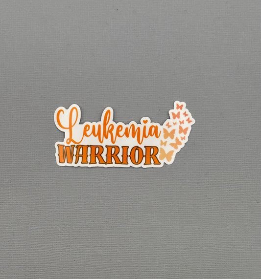 Leukemia Warrior Butterflies Sticker