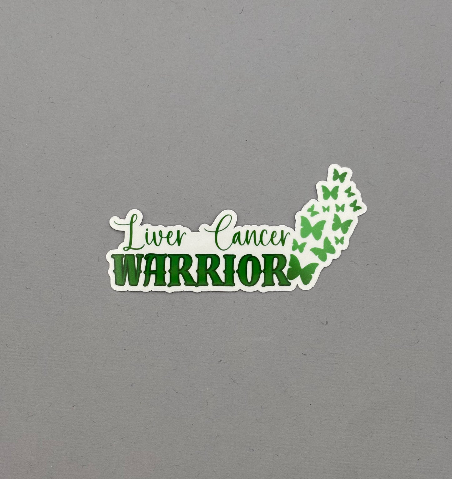 Liver Cancer Warrior Butterflies Sticker