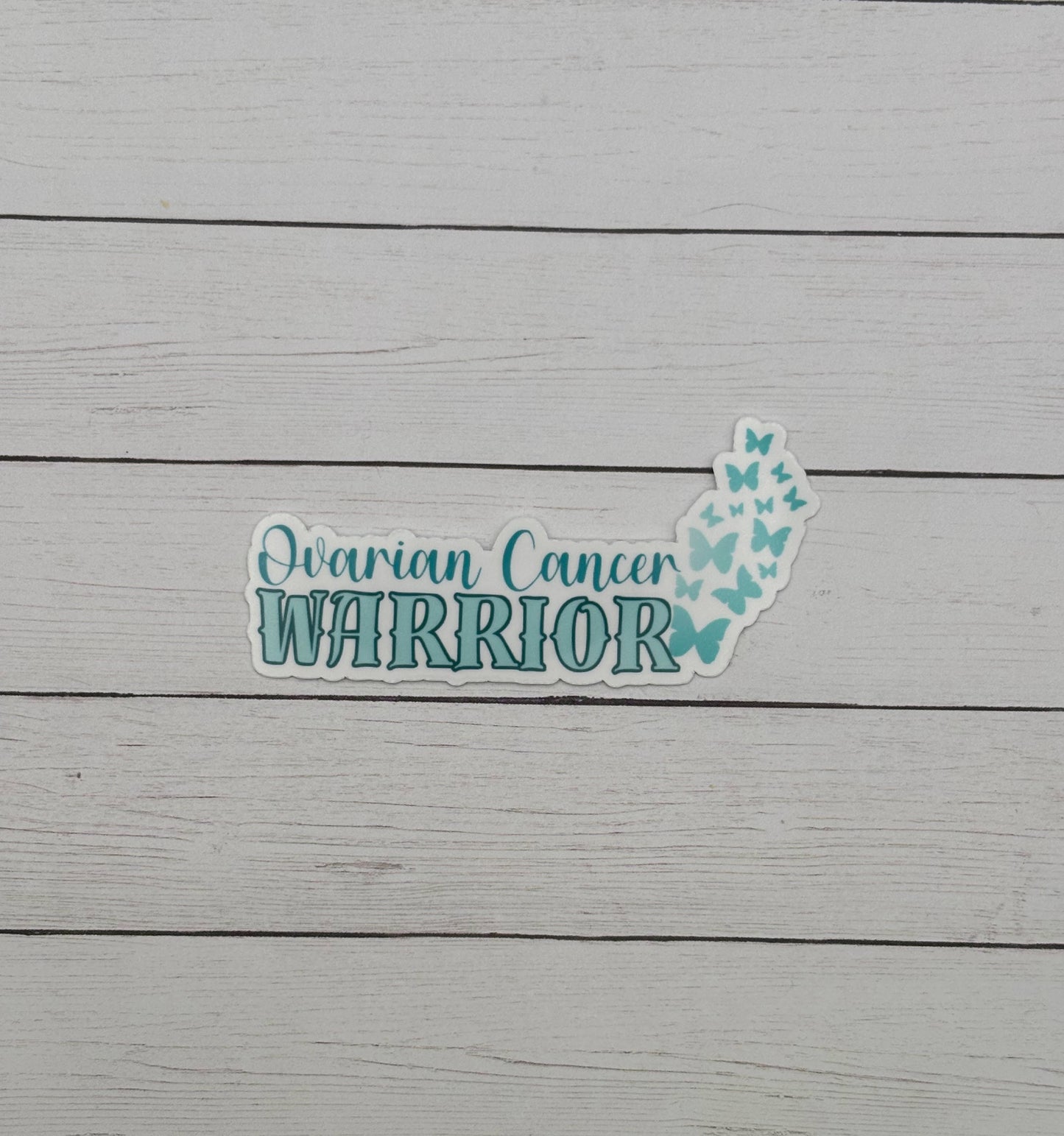 Ovarian Cancer Warrior Butterflies Sticker
