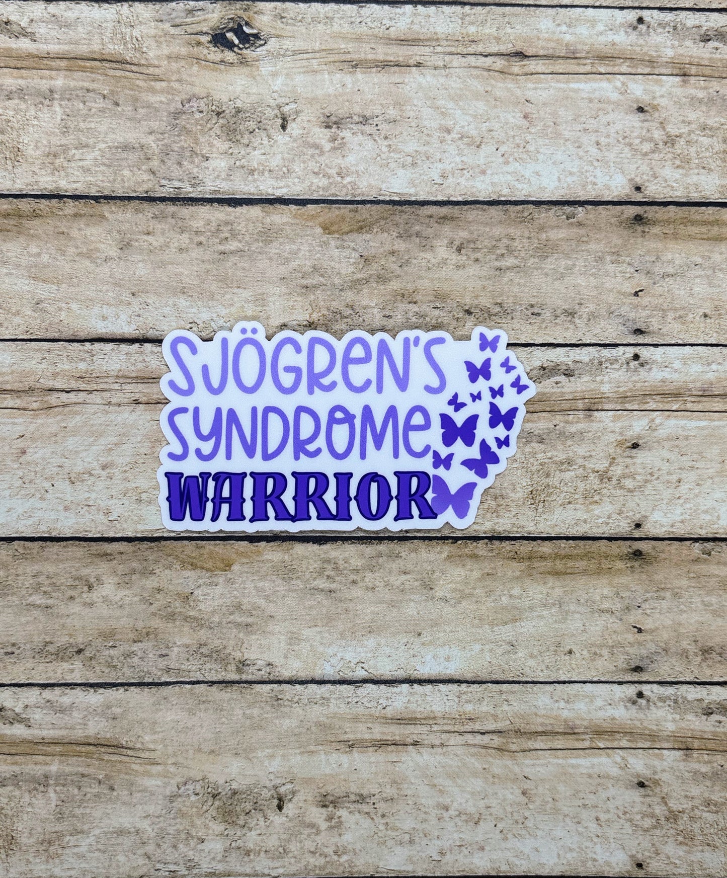Sjogren's Syndrome Warrior Butterflies Sticker