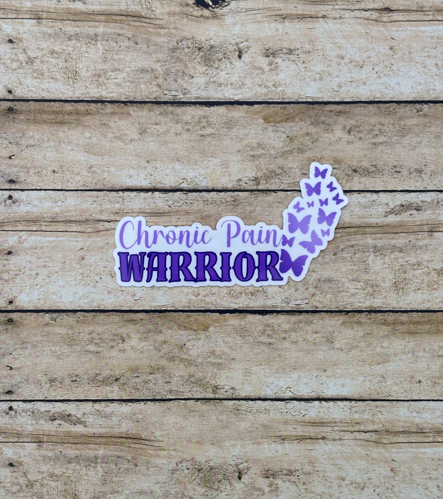 Chronic Pain Warrior Butterflies Sticker
