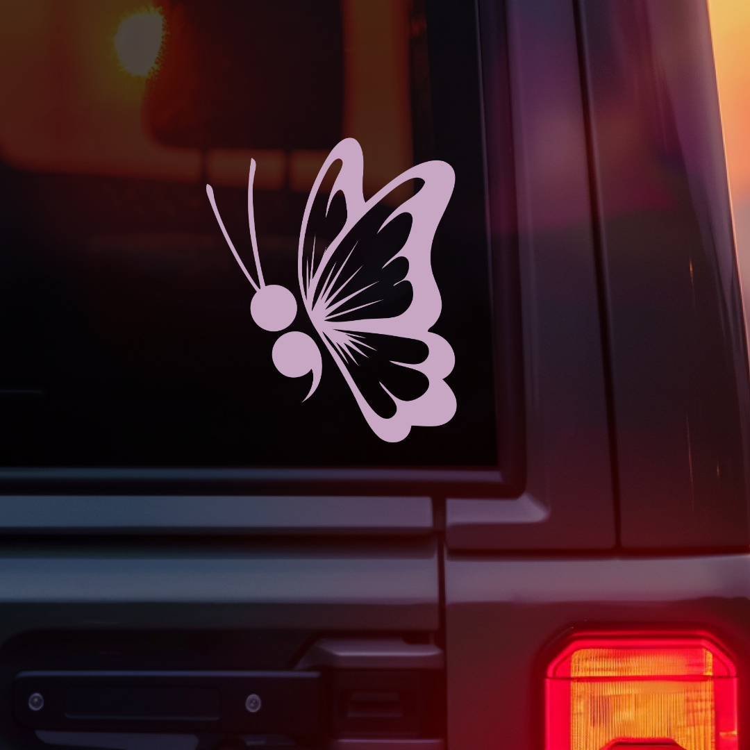 Continue Butterfly Car Decal