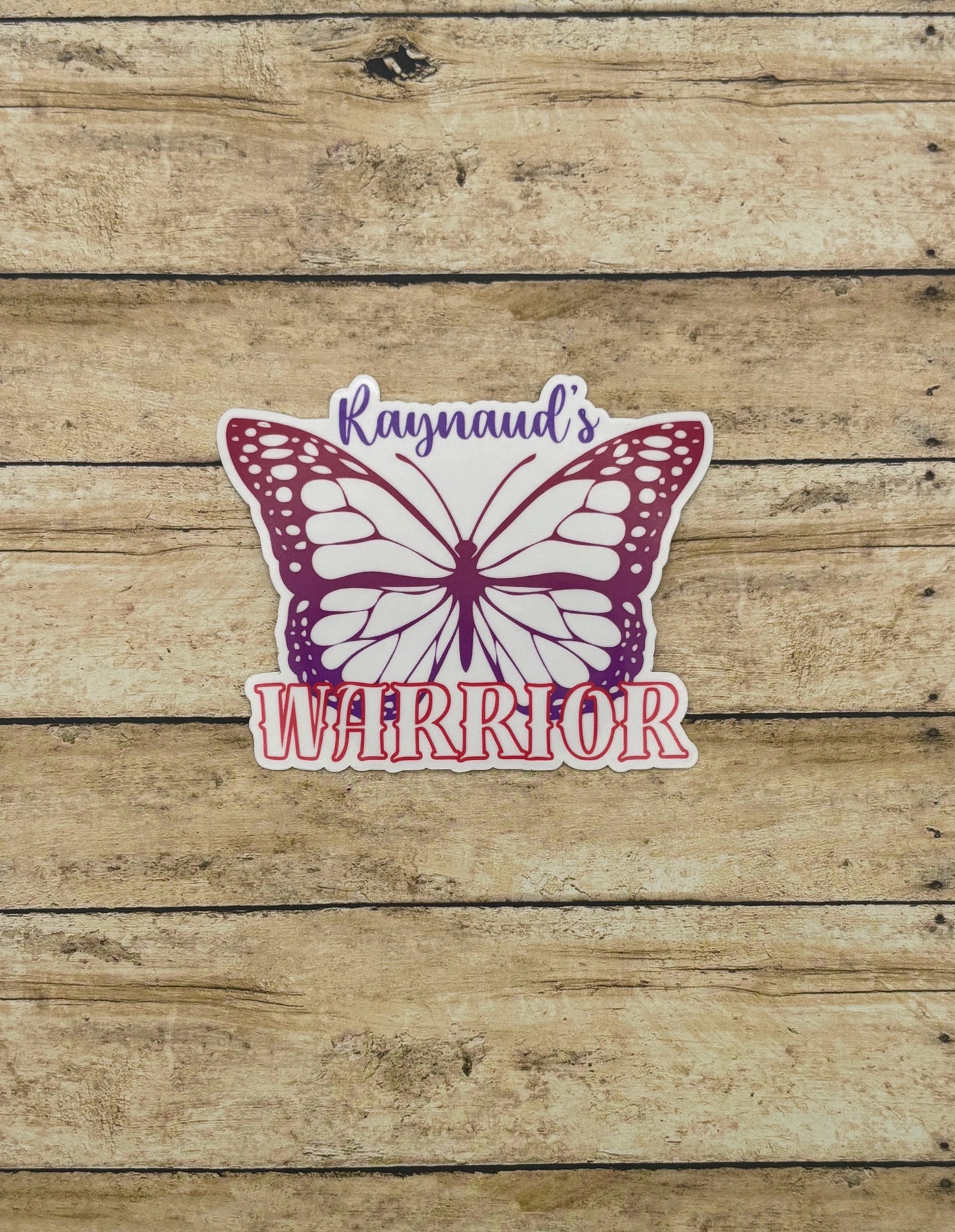 Raynaud's Warrior Butterfly Sticker