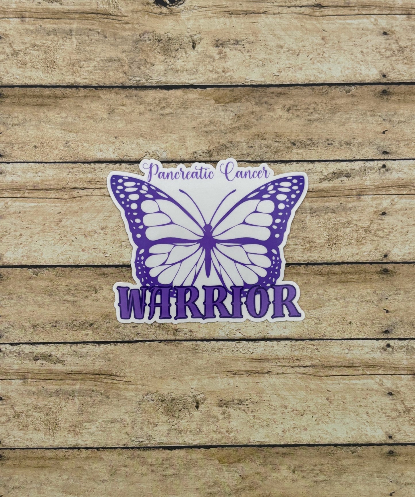 Pancreatic Cancer Warrior Butterfly Sticker