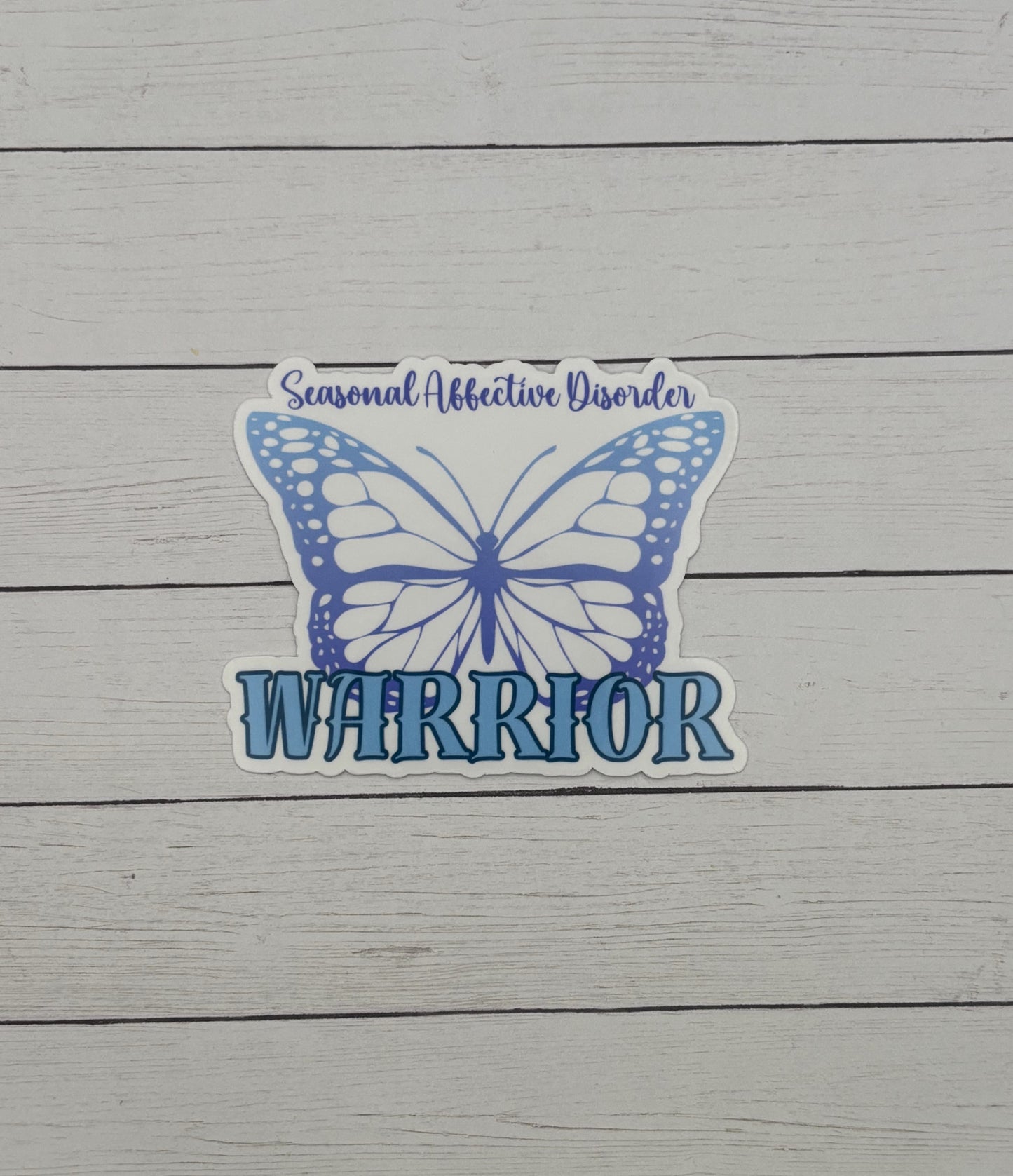 Seasonal Affective Disorder Warrior Butterfly Sticker