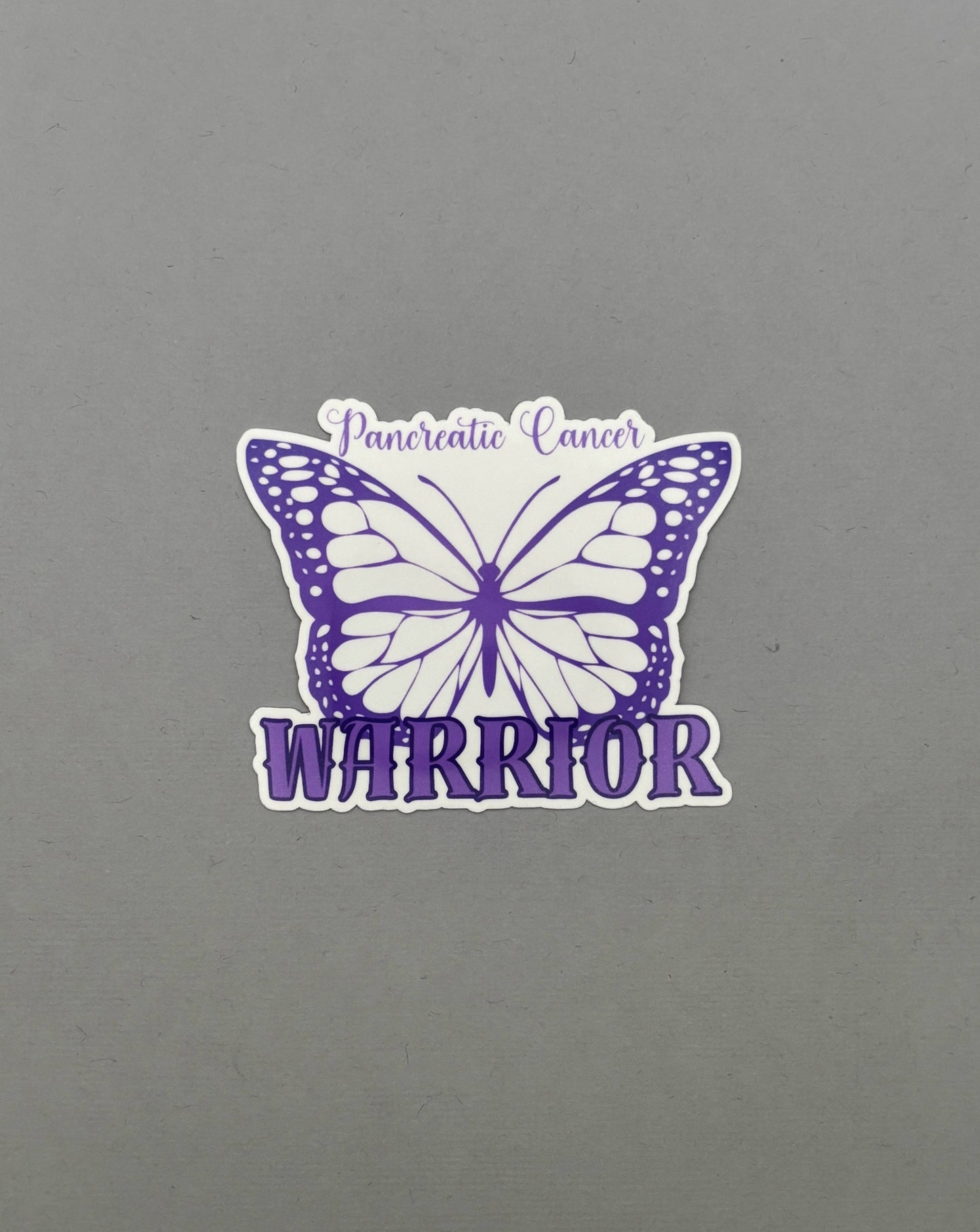 Pancreatic Cancer Warrior Butterfly Sticker