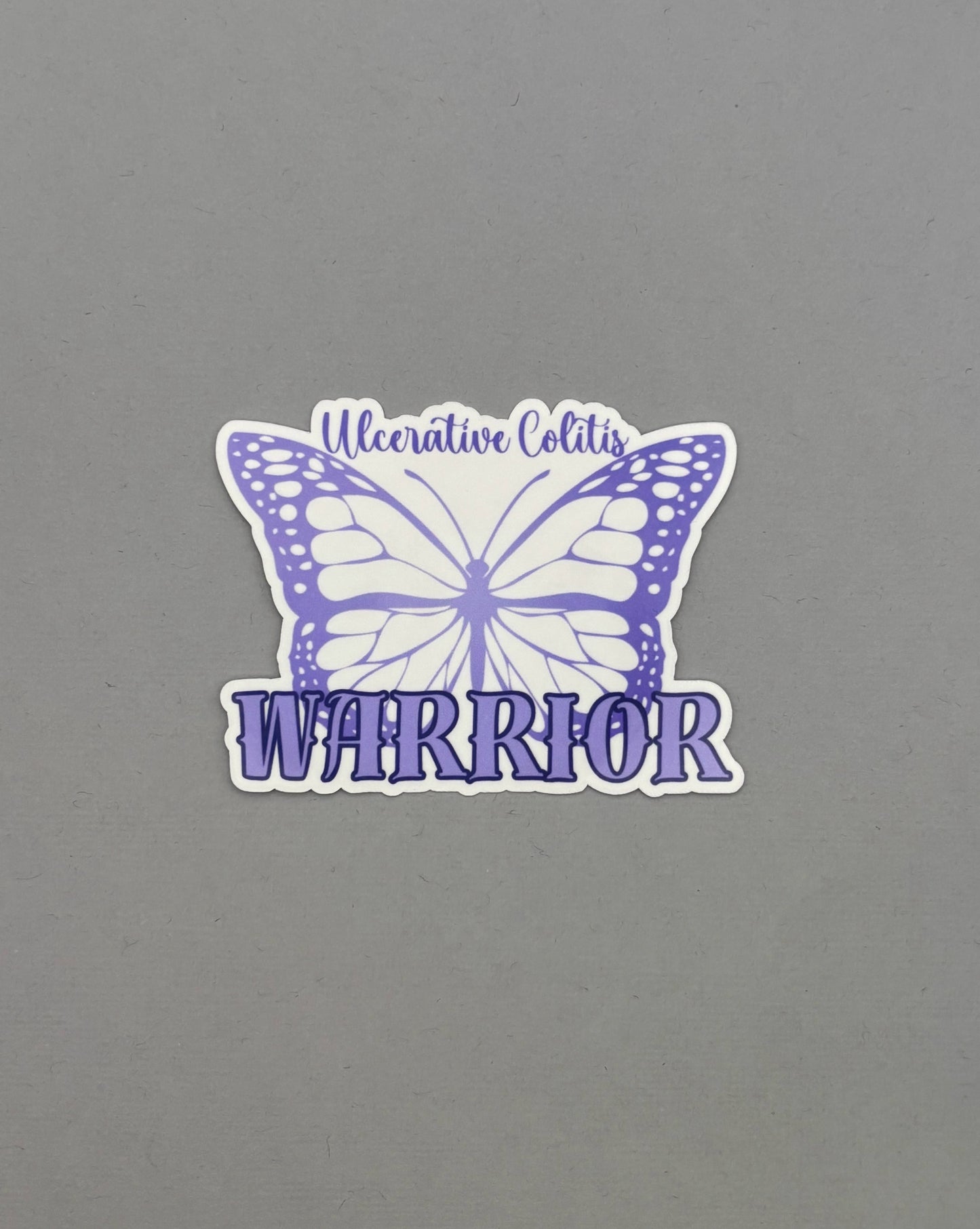 Ulcerative Colitis Warrior Butterfly Sticker