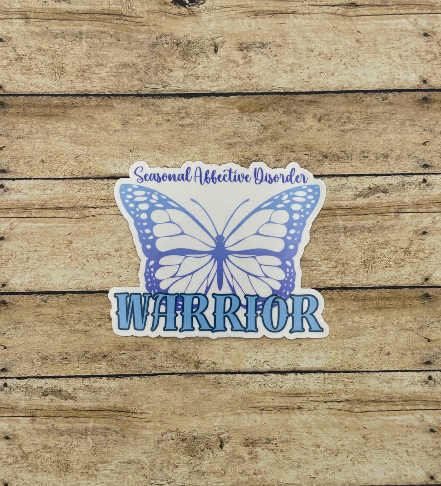 Seasonal Affective Disorder Warrior Butterfly Sticker