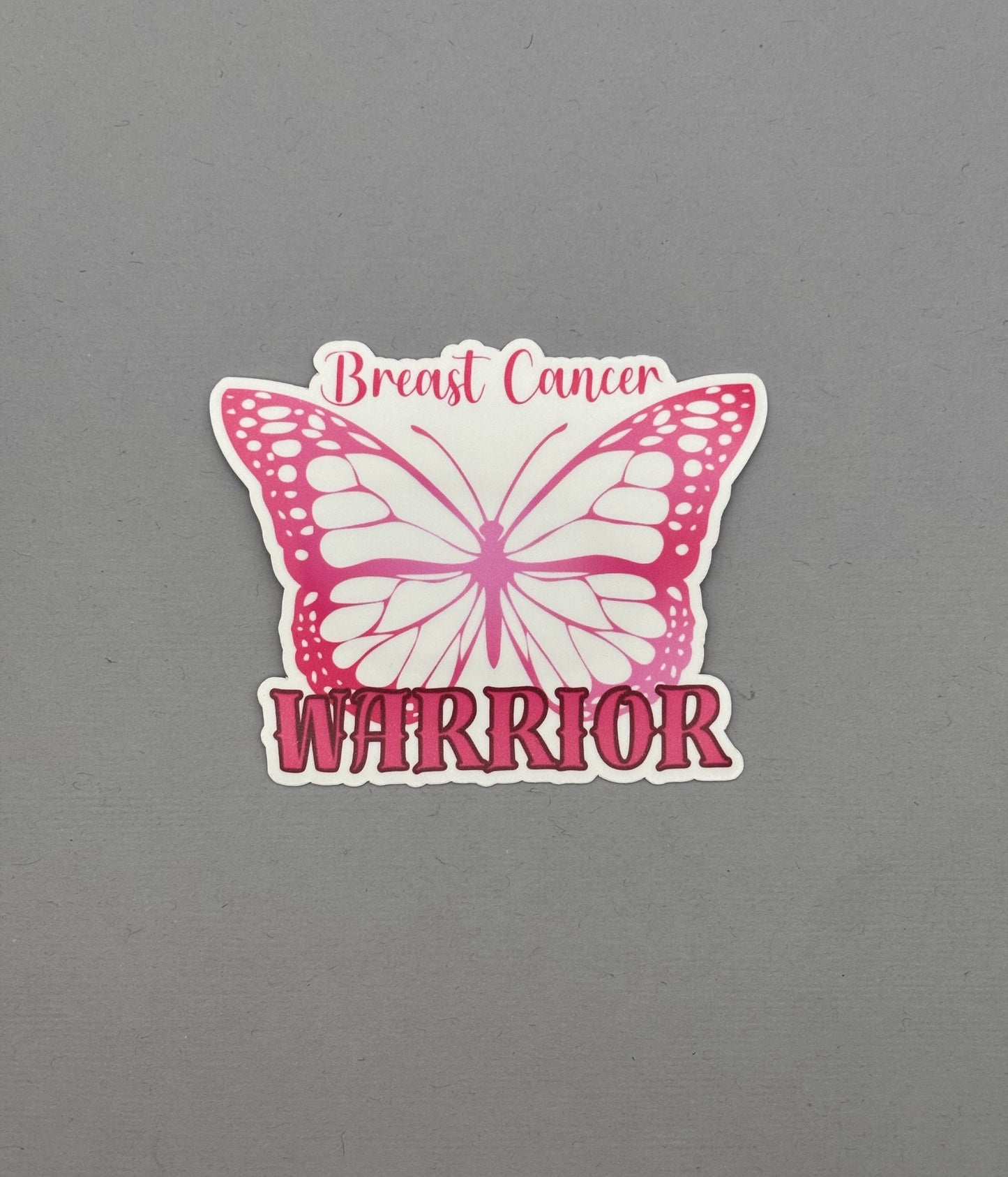 Breast Cancer Warrior Butterfly Sticker